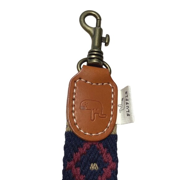 Dog Leash Aztec Pattern 3 feet Blue Tan Purple Sturdy Fluffy - Picture 3 of 5